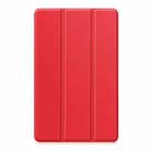 For Xiaomi Redmi Pad SE 8.7 Custer Texture 3-Fold Holder Leather Smart Tablet Case(Red) - 2