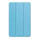 For Xiaomi Redmi Pad SE 8.7 Custer Texture 3-Fold Holder Leather Smart Tablet Case(Sky Blue) - 2