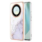For Honor X9a / Magic5 Lite Electroplating Marble Dual-side IMD Phone Case(White 006) - 1