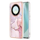 For Honor X9a / Magic5 Lite Electroplating Marble Dual-side IMD Phone Case(Rose Gold 005) - 1