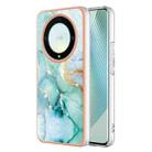 For Honor X9a / Magic5 Lite Electroplating Marble Dual-side IMD Phone Case(Green 003) - 1