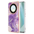 For Honor X9a / Magic5 Lite Electroplating Marble Dual-side IMD Phone Case(Purple 002) - 1