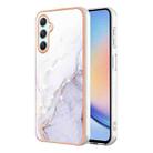 For Samsung Galaxy A24 Electroplating Marble Dual-side IMD Phone Case(White 006) - 1