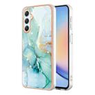 For Samsung Galaxy A24 Electroplating Marble Dual-side IMD Phone Case(Green 003) - 1