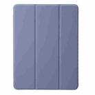 Clear Acrylic Leather Tablet Case For iPad Air 2 / Air / 9.7 2018 / 9.7 2017(Lavender) - 2