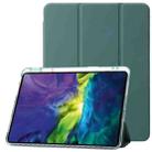 Clear Acrylic Leather Tablet Case For iPad Pro 11 2022/ 2021 / 2020 / 2018/ Air 10.9 2022 / 2020(Dark Green) - 1