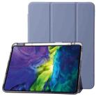 Clear Acrylic Leather Tablet Case For iPad Pro 11 2022/ 2021 / 2020 / 2018/ Air 10.9 2022 / 2020(Lavender) - 1