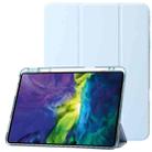 Clear Acrylic Leather Tablet Case For iPad Pro 12.9 2022/ 2021 / 2020 / 2018(Sky Blue) - 1
