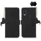 For Nokia C22 4G Genuine Leather Magnetic RFID Leather Phone Case(Black) - 1