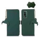 For Nokia XR21 Genuine Leather Magnetic RFID Leather Phone Case(Green) - 1