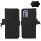 For Nokia G42 Genuine Leather Magnetic RFID Leather Phone Case(Black) - 1