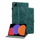 For Xiaomi Pad 6 / Pad 6 Pro Tiger Pattern Flip Leather Tablet Case(Dark Green) - 1