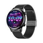 HK39 1.1 inch Smart Stainless Steel Band Watch Support Bluetooth Call/Blood Oxygen Monitoring(Black) - 1