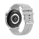 HK85 1.43 inch Smart Silicone Strap Watch Supports Bluetooth Call/Blood Oxygen Monitoring(Silver) - 3