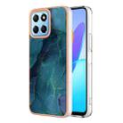 For Honor X8 5G Electroplating Marble Dual-side IMD Phone Case(Green 017) - 1