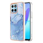 For Honor X8 5G Electroplating Marble Dual-side IMD Phone Case(Blue 018) - 1