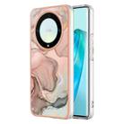 For Honor X9a / Magic5 Lite Electroplating Marble Dual-side IMD Phone Case(Rose Gold 015) - 1