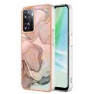For OnePlus Nord N300 / OPPO A57 4G 2022 / Realme Narzo 50 5G Global / OPPO K10 5G Global Electroplating Marble Dual-side IMD Phone Case(Rose Gold 015) - 1