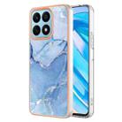 For Honor X8a Electroplating Marble Dual-side IMD Phone Case(Blue 018) - 1