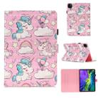 For iPad Pro 11 (2020) 3D Colored Drawing Horizontal Flip Leather Tablet Case, with Sleep / Wake-up Function & Holder & Card Slo & Wallet(Pink Pony) - 1