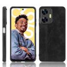 For Realme C55 Sewing Cow Pattern Skin PC + PU + TPU Phone Case(Black) - 1