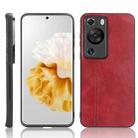 For Huawei P60 / P60 Pro Sewing Cow Pattern Skin PC + PU + TPU Phone Case(Red) - 1