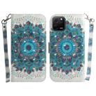 For Huawei nova Y61 / Enjoy 50z 3D Colored Horizontal Flip Leather Phone Case(Peacock Wreath) - 1