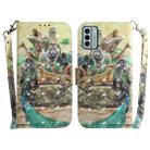For Nokia G22 3D Colored Horizontal Flip Leather Phone Case(Zoo) - 1