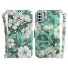 For Nokia G22 3D Colored Horizontal Flip Leather Phone Case(Watercolor Flower) - 1