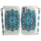 For Nokia G22 3D Colored Horizontal Flip Leather Phone Case(Peacock Wreath) - 1