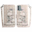 For Nokia G22 3D Colored Horizontal Flip Leather Phone Case(Squirrels) - 1