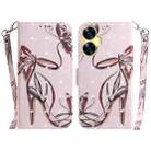 For Realme C55 3D Colored Horizontal Flip Leather Phone Case(Butterfly High-heeled) - 1