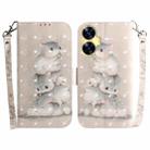 For Realme C55 3D Colored Horizontal Flip Leather Phone Case(Squirrels) - 1