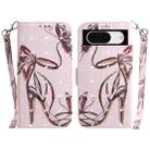 For Google Pixel 8 3D Colored Horizontal Flip Leather Phone Case(Butterfly High-heeled) - 1