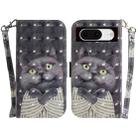 For Google Pixel 8 3D Colored Horizontal Flip Leather Phone Case(Hug Cat) - 1