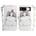 For Google Pixel 8 3D Colored Horizontal Flip Leather Phone Case(Cute Cat) - 1