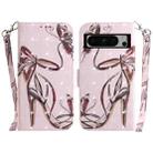 For Google Pixel 8 Pro 3D Colored Horizontal Flip Leather Phone Case(Butterfly High-heeled) - 1