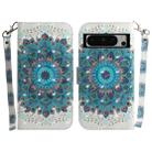 For Google Pixel 8 Pro 3D Colored Horizontal Flip Leather Phone Case(Peacock Wreath) - 1