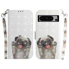 For Google Pixel 8 Pro 3D Colored Horizontal Flip Leather Phone Case(Pug) - 1