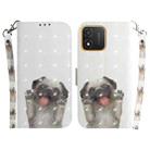 For Honor X5 3D Colored Horizontal Flip Leather Phone Case(Pug) - 1