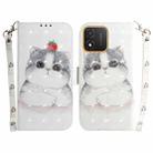 For Honor X5 3D Colored Horizontal Flip Leather Phone Case(Cute Cat) - 1