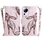 For Xiaomi 13 Lite / Civi 2 3D Colored Horizontal Flip Leather Phone Case(Butterfly High-heeled) - 1