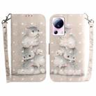 For Xiaomi 13 Lite / Civi 2 3D Colored Horizontal Flip Leather Phone Case(Squirrels) - 1