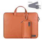Waterproof PU Laptop Bag Inner Bag with Power Pack, Size:13 / 14 inch(Brown) - 1
