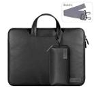 Waterproof PU Laptop Bag Inner Bag with Power Pack, Size:13 / 14 inch(Black) - 1