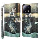 For Xiaomi 13 Pro 3D Painting Pattern Flip Leather Phone Case(Cat Tiger) - 1