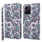 For Xiaomi Redmi Note 12 4G Global 3D Painting Pattern Flip Leather Phone Case(Swirl Pattern) - 1