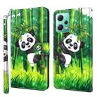 For Xiaomi Redmi Note 12 5G Global / Poco X5 5G 3D Painting Pattern Flip Leather Phone Case(Bamboo Panda) - 1