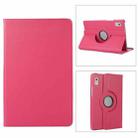 For Lenovo Tab M9 360 Degree Rotation Litchi Texture Tablet Leather Case with Holder(Rose Red) - 1