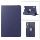 For Lenovo Tab M9 360 Degree Rotation Litchi Texture Tablet Leather Case with Holder(Dark Blue) - 1